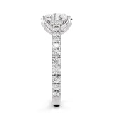 Dahlia Pave Moissanite Engagement Ring