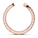 Wave Wedding Band - Lab Created Diamond