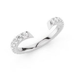 Wave Wedding Band - Lab Created Diamond