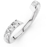 Wave Wedding Band - Lab Created Diamond
