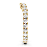 Wave Wedding Band - Lab Created Diamond