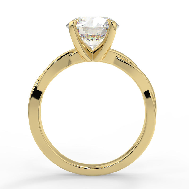 Twisted Vine Lab Created Diamond Engagement Ring