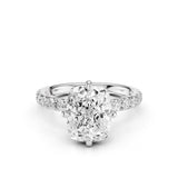 Destin Pave White Gold Engagement Ring Front View