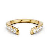 Wave Wedding Band - Lab Created Diamond