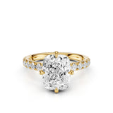 Destin Pave Yellow Gold Engagement Ring Front View