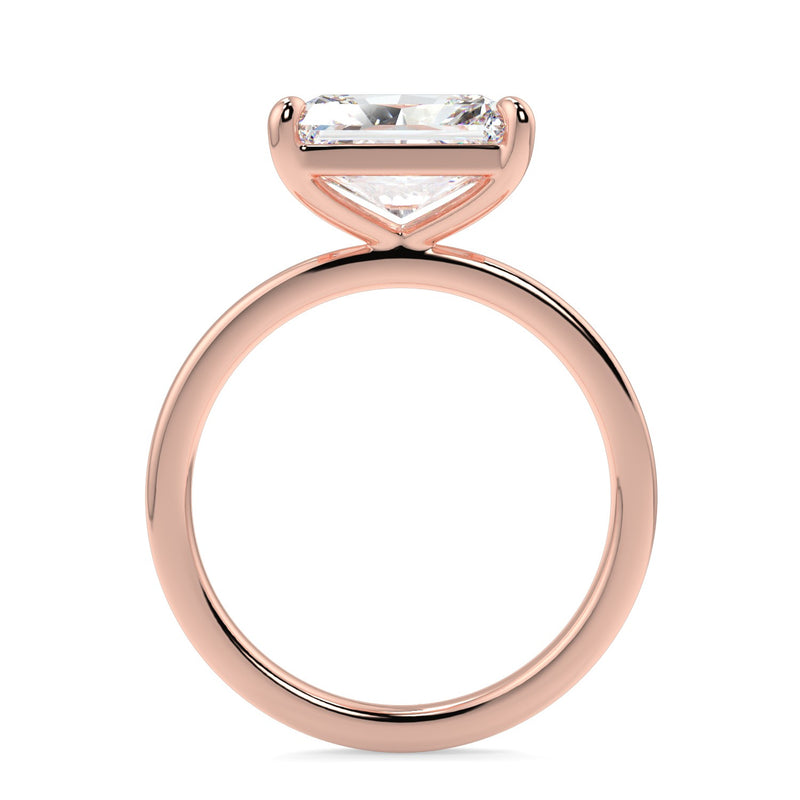 East-West Radiant Lab Created Diamond Engagement Ring