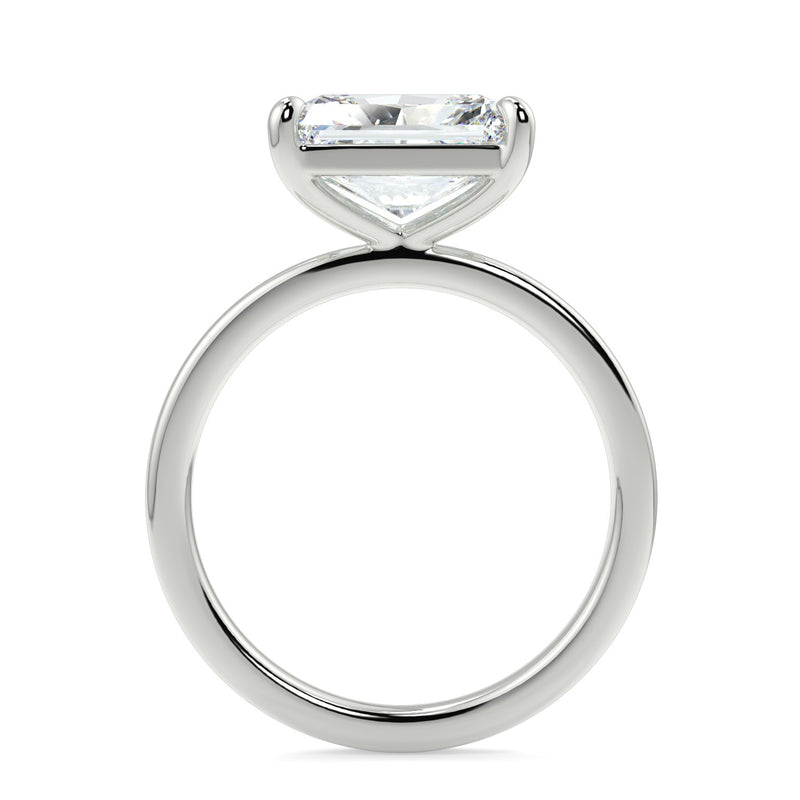 East-West Radiant Moissanite Engagement Ring