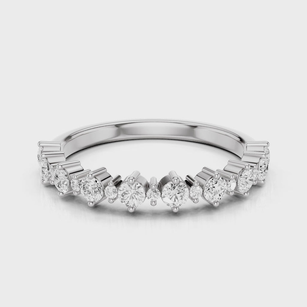 Lindsay Wedding Band with lab diamonds