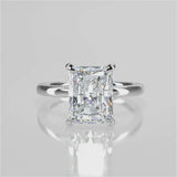 Jasmine Lab Created Diamond Engagement Ring on plain round gold band