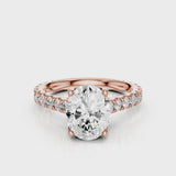 Dahlia Pave Moissanite Engagement Ring