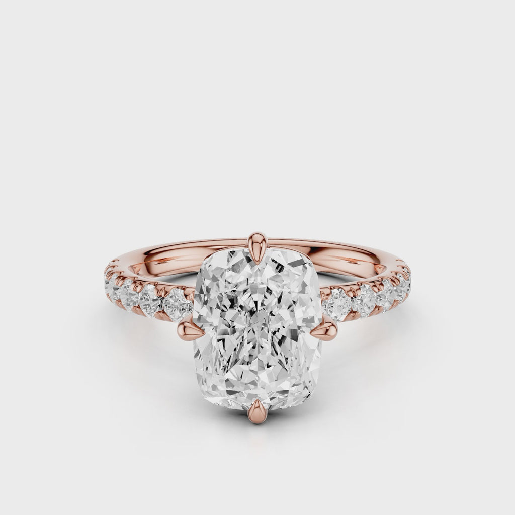 Destin Pave Rose Gold Engagement Ring Video