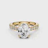 Dahlia Pave Moissanite Engagement Ring