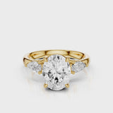 Luys Oval Moissanite Engagement Rings White Gold Yellow Gold