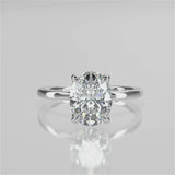 Tulip Oval Moissanite Engagement Ring