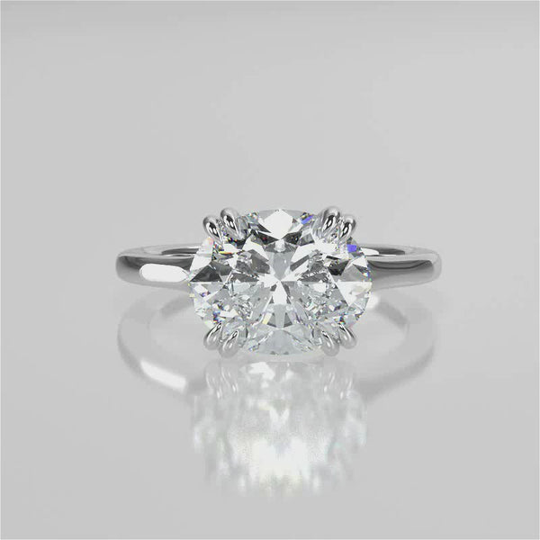 Nailah Plain Moissanite Engagement Ring