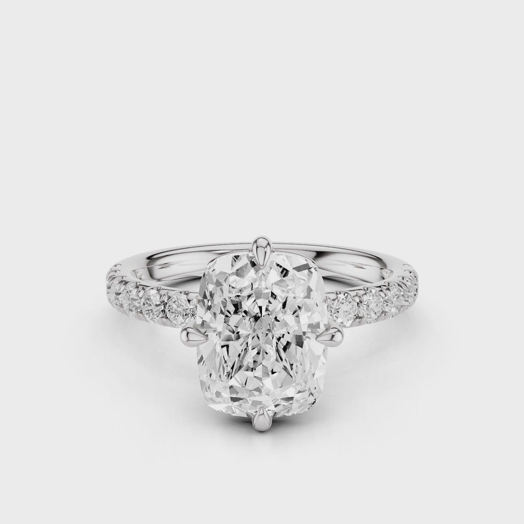 Destin Pave White Gold Engagement Ring Video