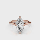 The "Rain" Marquise Lab Created Diamond Engagement Ring Video  Rose Gold