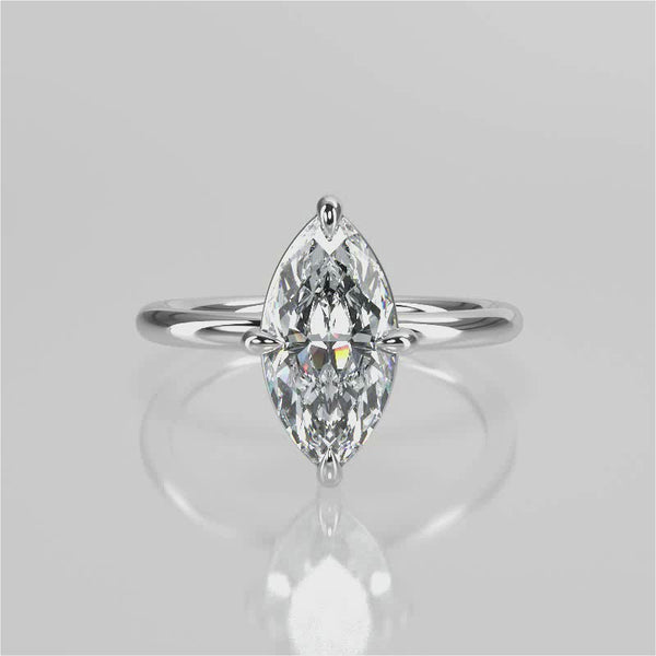 The "Rain" Ring Moissanite Engagement Ring