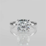 Daphne Cushion cut plain round band engagement ring video 