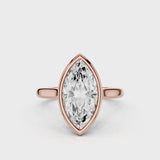 Chelsea Marquise Moissanite Bezel Ring  Rose Gold video