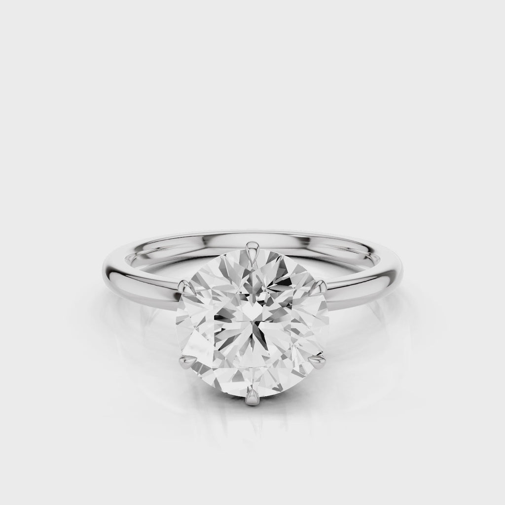 Chloe Round Engagement Ring White Gold