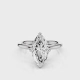 The "Rain" Marquise Lab Created Diamond Engagement Ring Video White Gold
