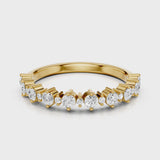 Lindsay Wedding Band with lab diamonds Yellow Gold