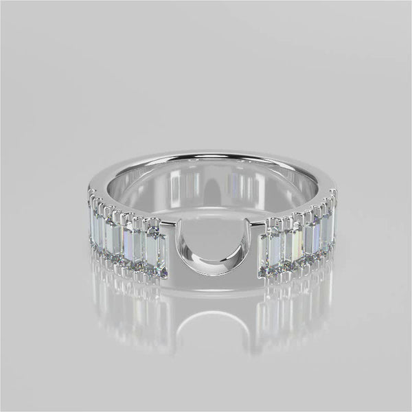 Hera Wedding Band - Lab Created Diamond
