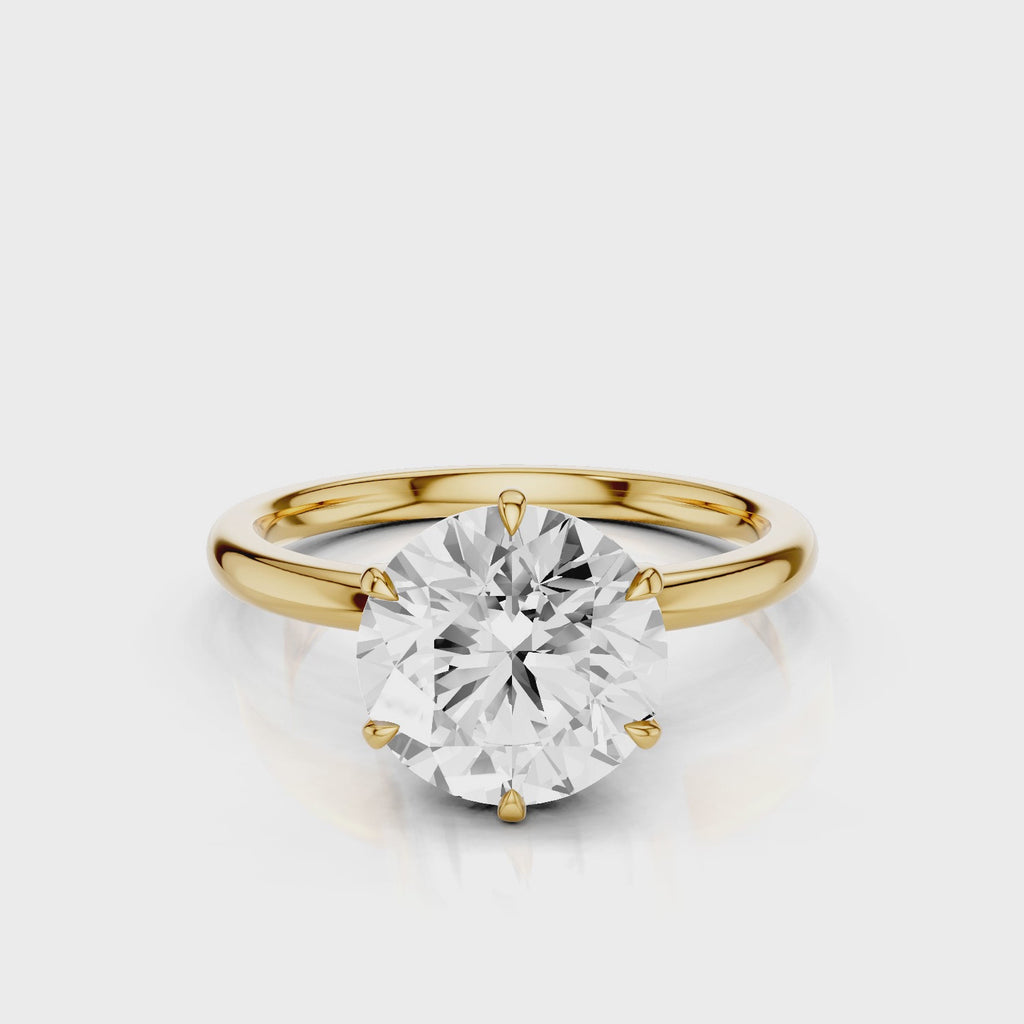 Chloe Round Engagement Ring Yellow Gold
