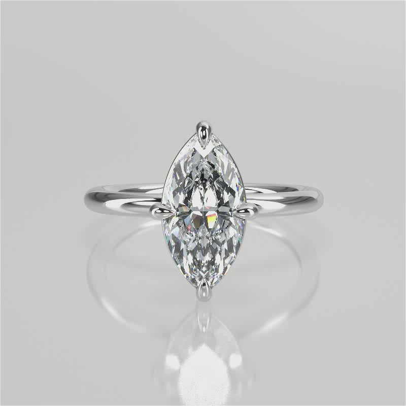 The "Rain" Marquise Lab Created Diamond Engagement Ring Video 