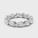 Adelle Wedding band with pear diamonds eternity band white gold 