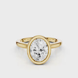Grace Oval Bezel Engagement Ring Yellow Gold
