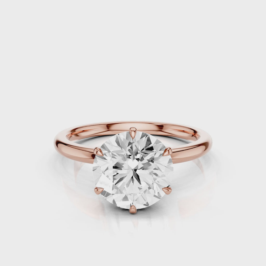 Chloe Round Engagement Ring Rose Gold