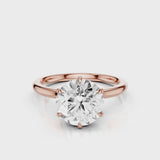 Chloe Round Engagement Ring Rose Gold