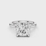 Selene Cushion Lab Created Diamond Engagement Ring on plain band video White Gold