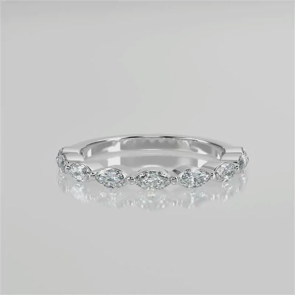 Zeta Wedding Band - Lab Created Diamond