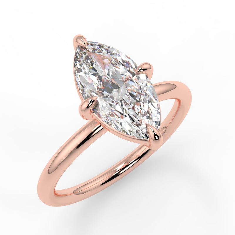 The "Rain" Ring Moissanite Engagement Ring