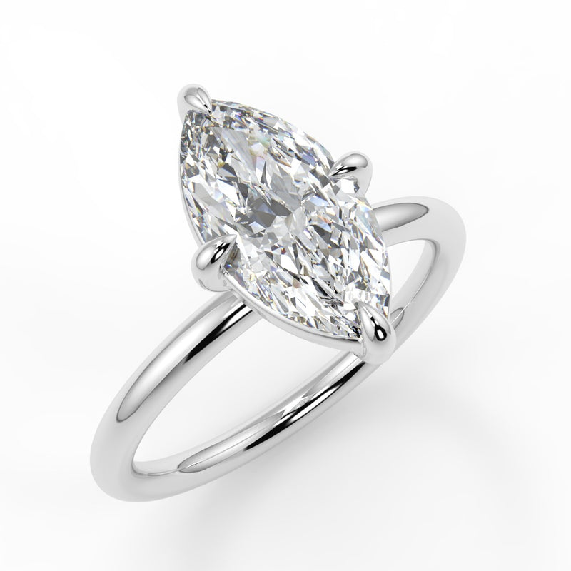 The "Rain" Ring Moissanite Engagement Ring