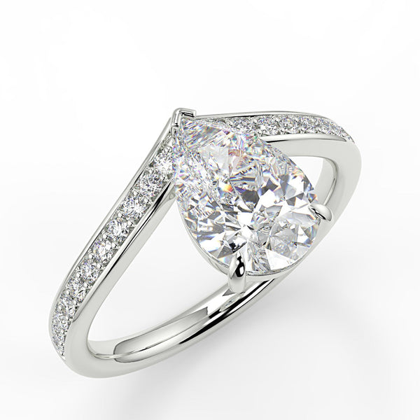 Tiara Lab Created Diamond Engagement Ring