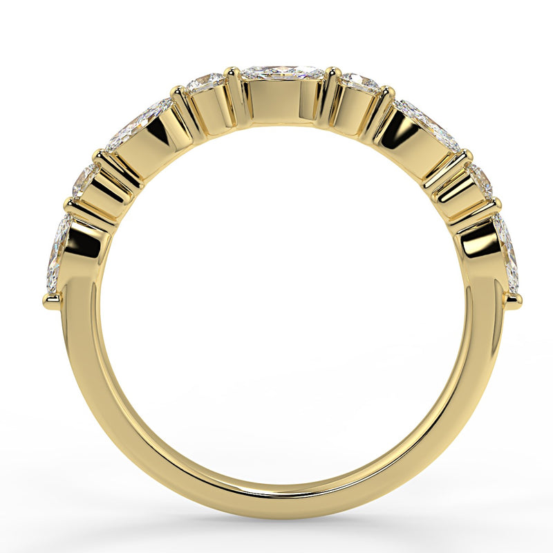 Zeta Wedding Band - Lab Created Diamond