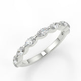 Zeta Wedding Band - Lab Created Diamond