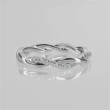 Icy Twisted Vine Wedding Band - Lab Created Diamond