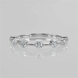 Mireille Wedding Band - Lab Created Diamond