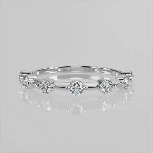 Mireille Wedding Band - Lab Created Diamond