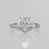 Tiara Moissanite Engagement Ring