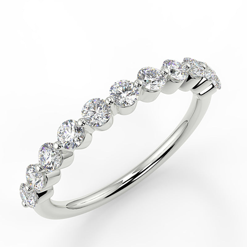 Elsa Wedding Band - Lab Created Diamond