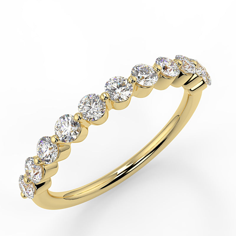 Elsa Wedding Band - Lab Created Diamond