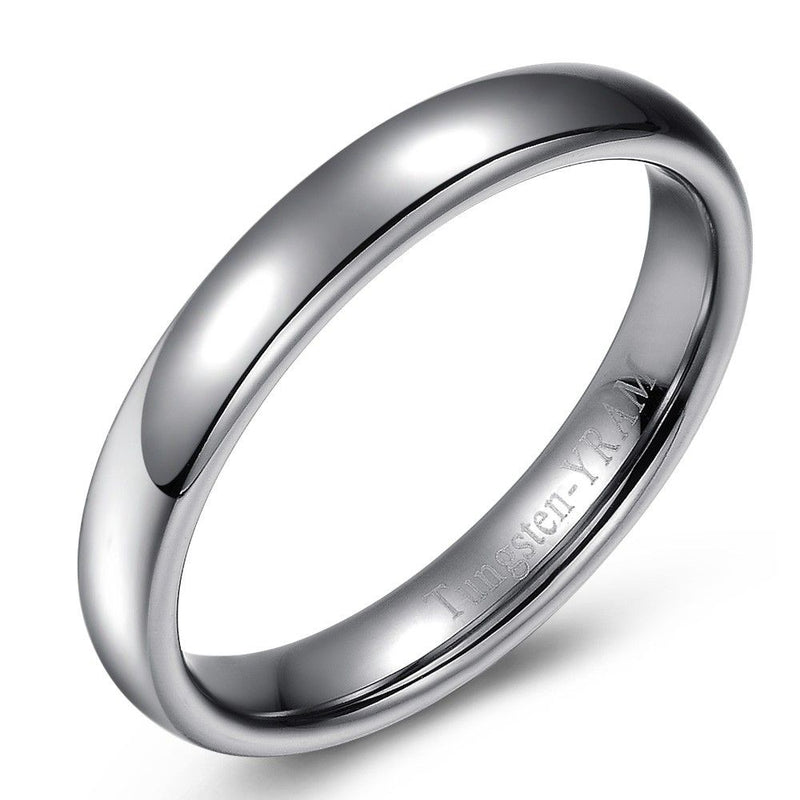 Men's wedding band in silver tungsten 448-41