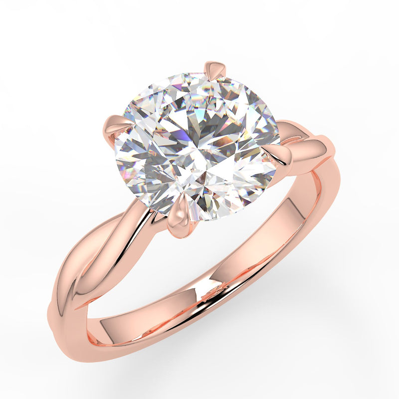 Twisted Vine Moissanite Engagement Ring