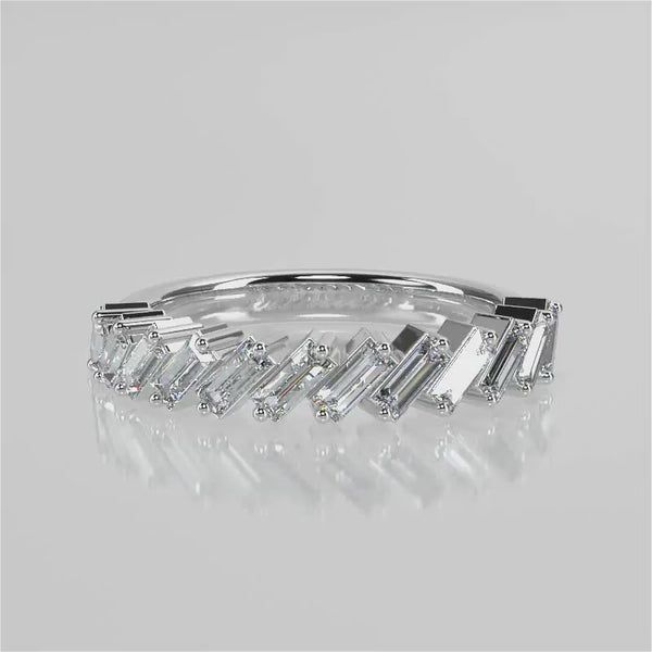 Leah Wedding Band - Lab Created Diamond